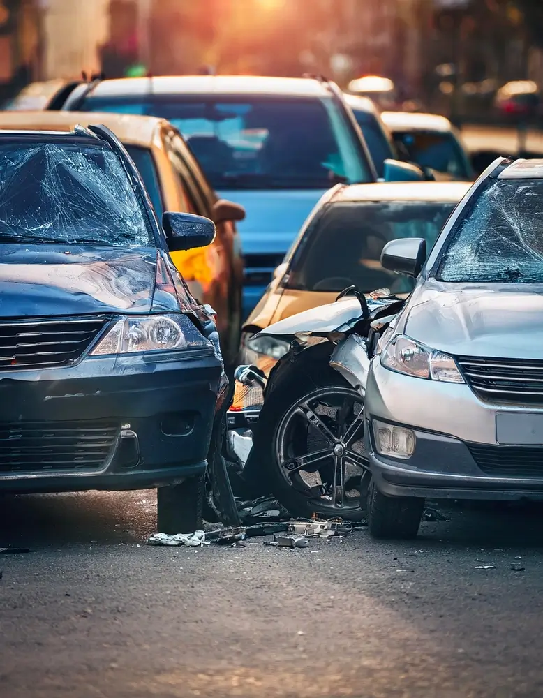 Car Accident on a Busy Street